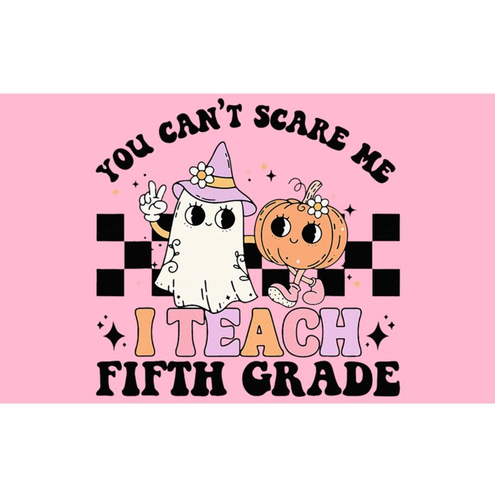 Retro You CanT Scare Me I Teach 5th Grade Teacher Halloween Bumper Sticker