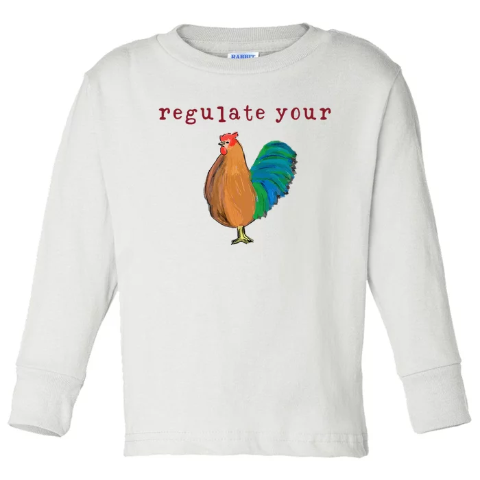 Regulate Your Cock Feminist Rights Toddler Long Sleeve Shirt