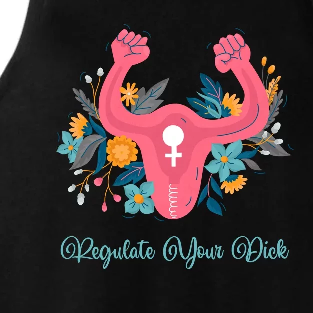 Regulate Your Dick Uterus Womens Rights Feminist Pro Roe Choice 1973 Ladies Tri-Blend Wicking Tank