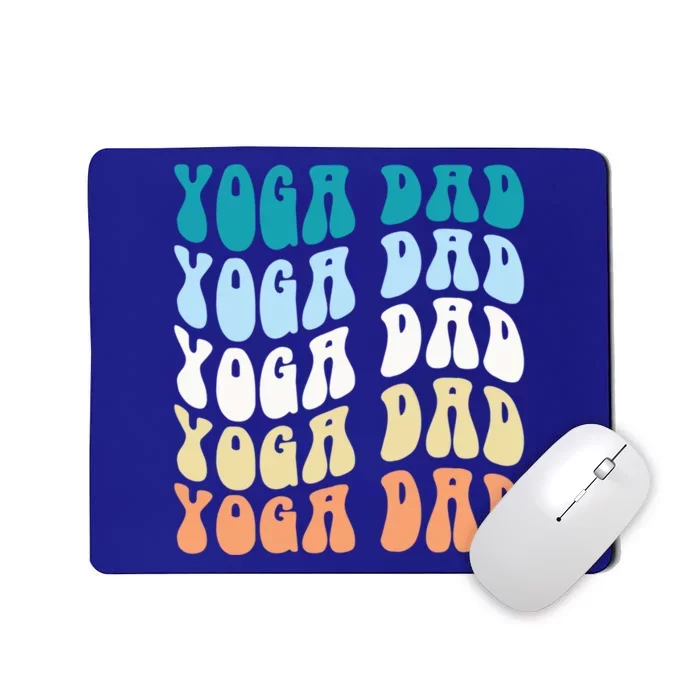 Retro Yoga Dad FatherS Day Retro Groovy Daddy Yoga Gift Mousepad