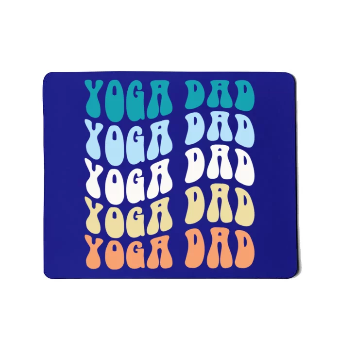 Retro Yoga Dad FatherS Day Retro Groovy Daddy Yoga Gift Mousepad