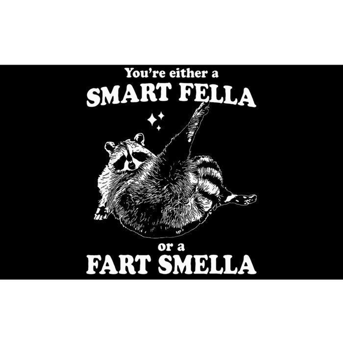 Raccoon YouRe Either A Smart Fella Or A Fart Smella Bumper Sticker