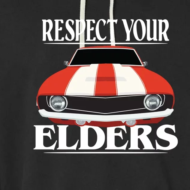 Respect Your Elders Classic Car Garment-Dyed Fleece Hoodie