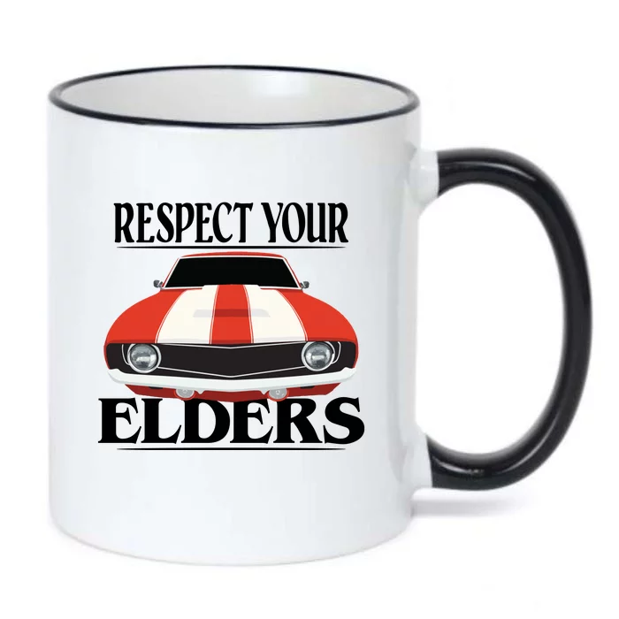 Respect Your Elders Classic Car Black Color Changing Mug