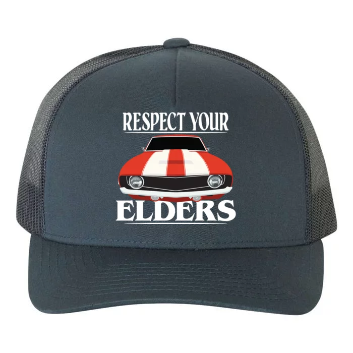 Respect Your Elders Classic Car Yupoong Adult 5-Panel Trucker Hat