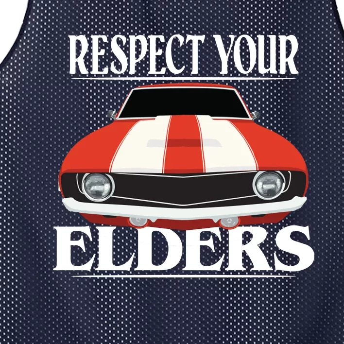 Respect Your Elders Classic Car Mesh Reversible Basketball Jersey Tank