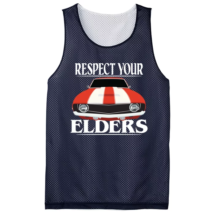 Respect Your Elders Classic Car Mesh Reversible Basketball Jersey Tank