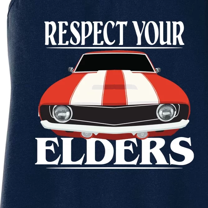 Respect Your Elders Classic Car Women's Racerback Tank