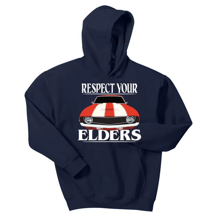 Respect Your Elders Classic Car Kids Hoodie