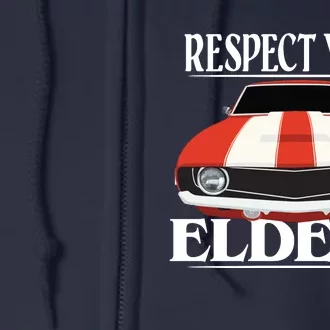 Respect Your Elders Classic Car Full Zip Hoodie