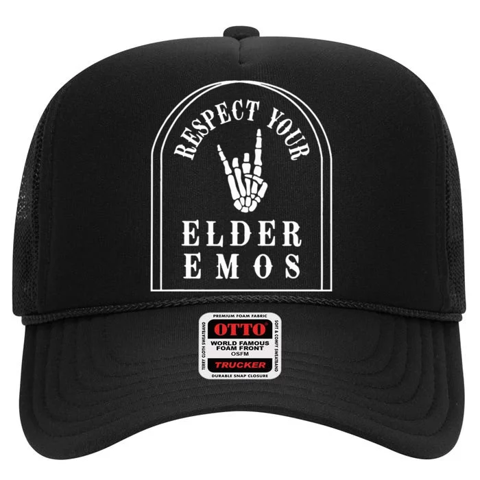 Respect Your Elder Emos High Crown Mesh Trucker Hat