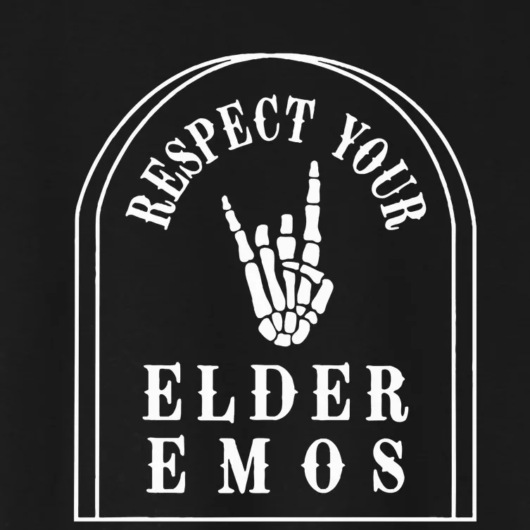 Respect Your Elder Emos Women's Crop Top Tee