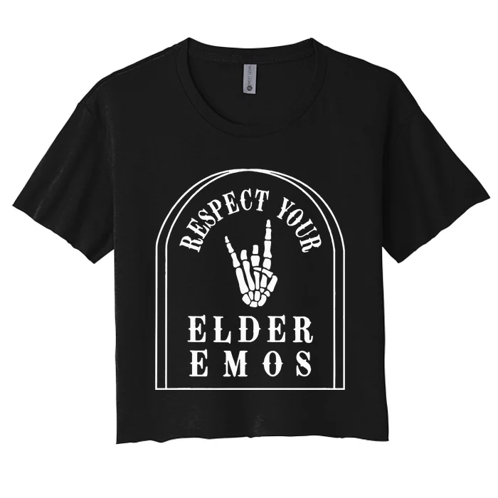 Respect Your Elder Emos Women's Crop Top Tee