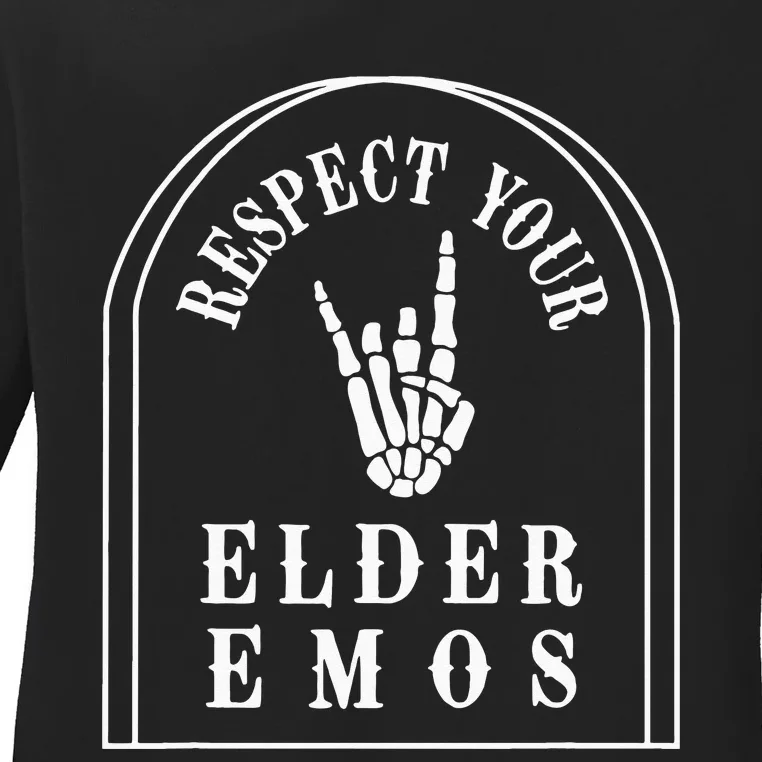 Respect Your Elder Emos Ladies Long Sleeve Shirt