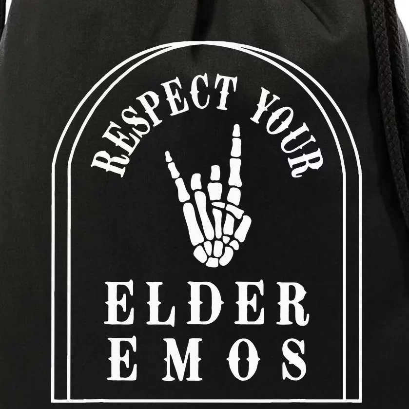 Respect Your Elder Emos Drawstring Bag