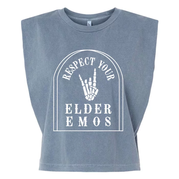 Respect Your Elder Emos Garment-Dyed Women's Muscle Tee