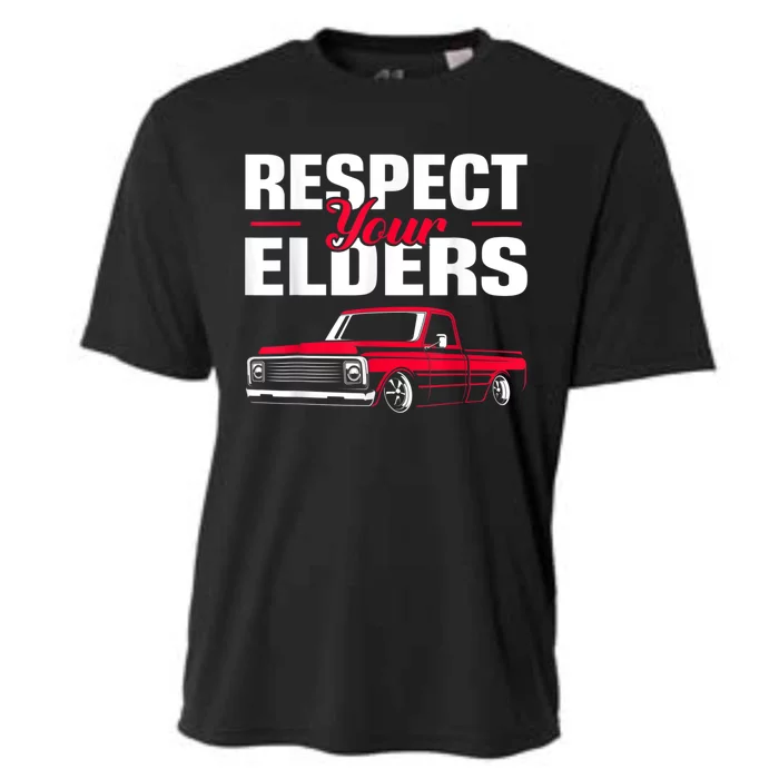 Respect Your Elders Classic Lowrider C10 Vintage Truck Cooling Performance Crew T-Shirt