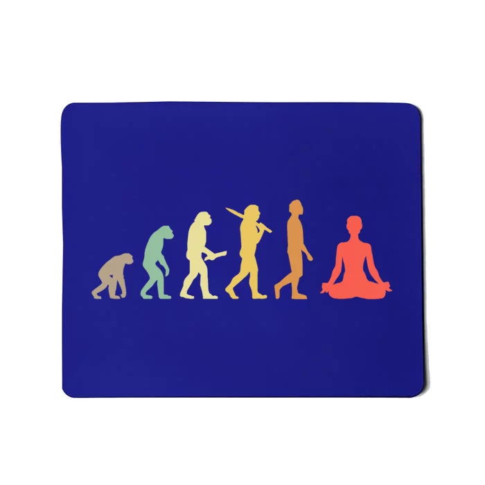 Retro Yoga Evolution Gift For Yogis Cool Gift Mousepad