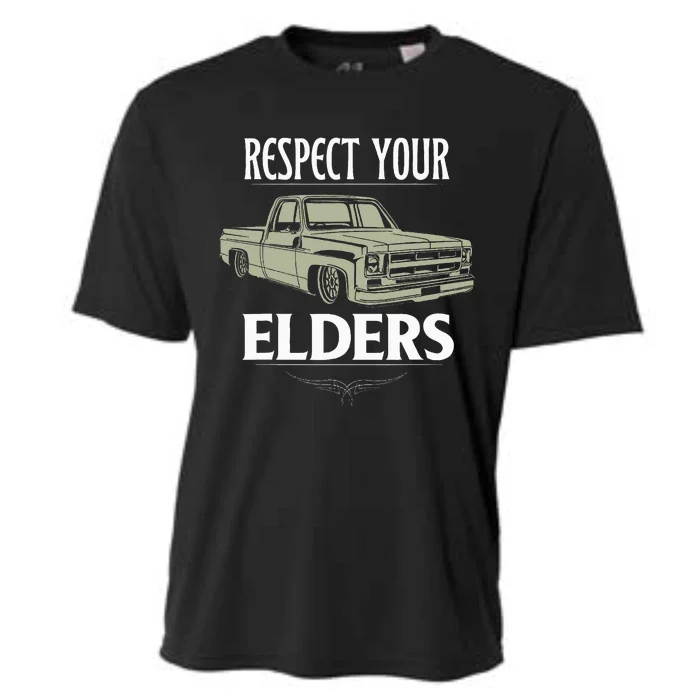 Respect Your Elders Funny Classic Pickup Truck Lovers Cooling Performance Crew T-Shirt