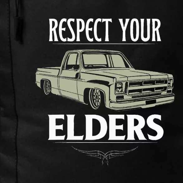 Respect Your Elders Funny Classic Pickup Truck Lovers Daily Commute Backpack