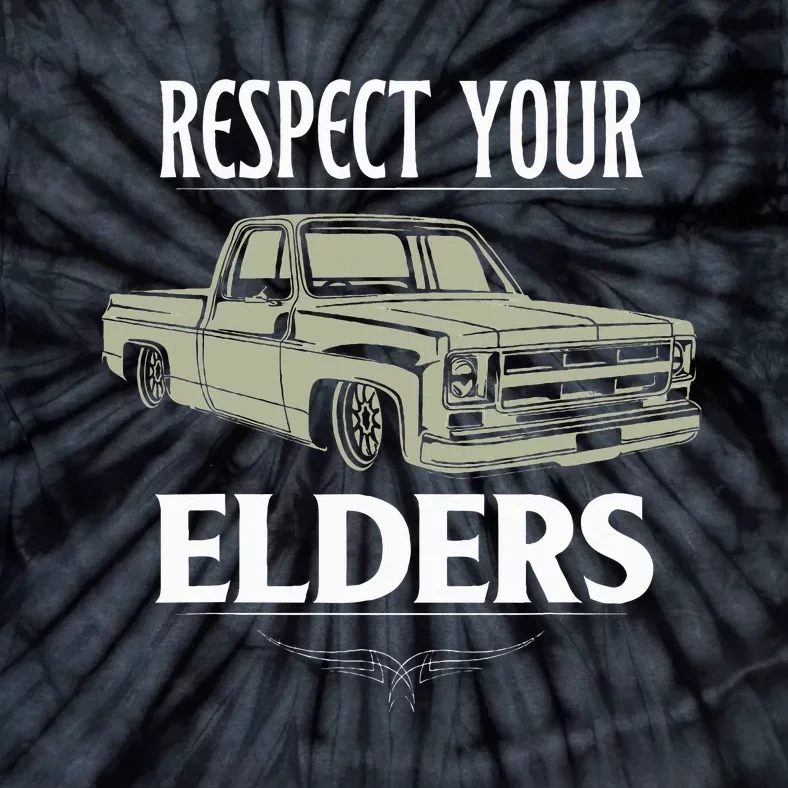 Respect Your Elders Funny Classic Pickup Truck Lovers Tie-Dye T-Shirt