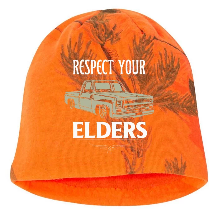 Respect Your Elders Funny Classic Pickup Truck Lovers Kati - Camo Knit Beanie