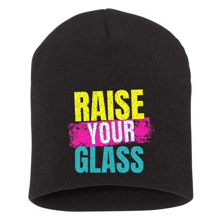 Raise Your Glass Short Acrylic Beanie