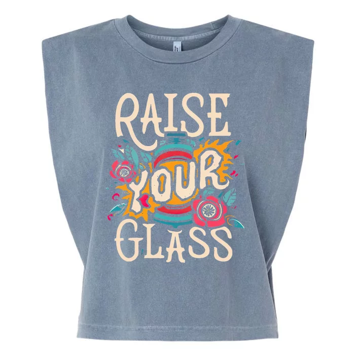 Raise Your Glass Garment-Dyed Women's Muscle Tee