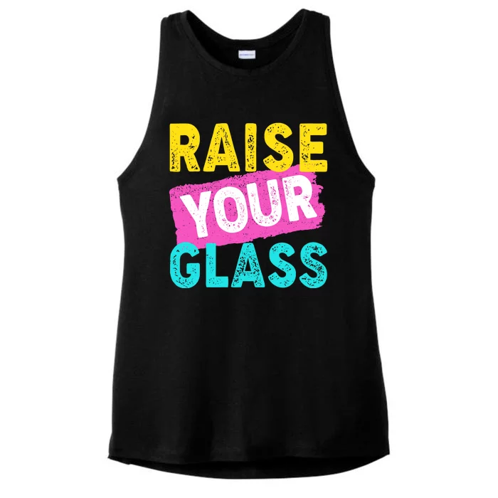 Raise Your Glass Ladies Tri-Blend Wicking Tank