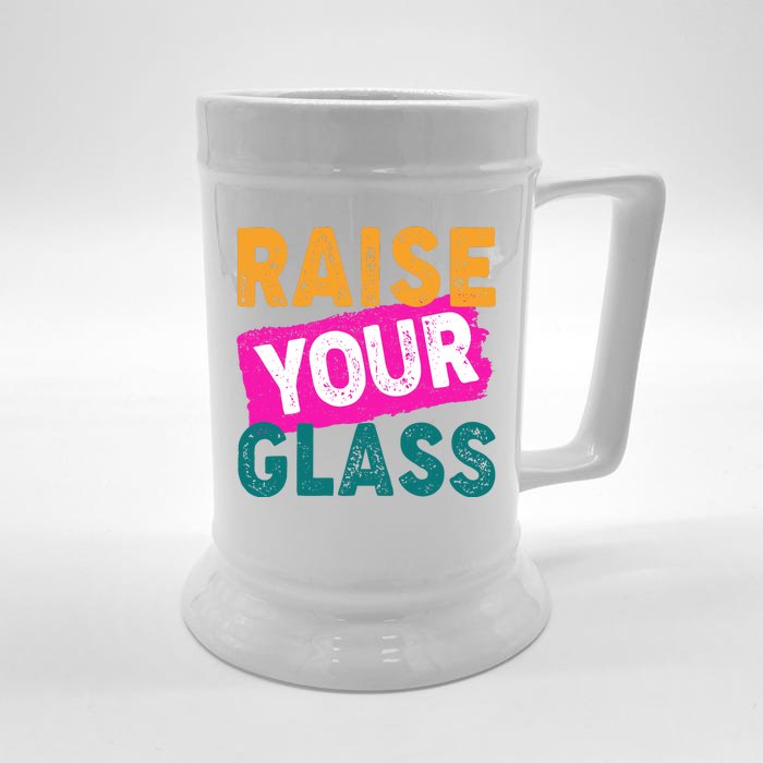 Raise Your Glass Front & Back Beer Stein