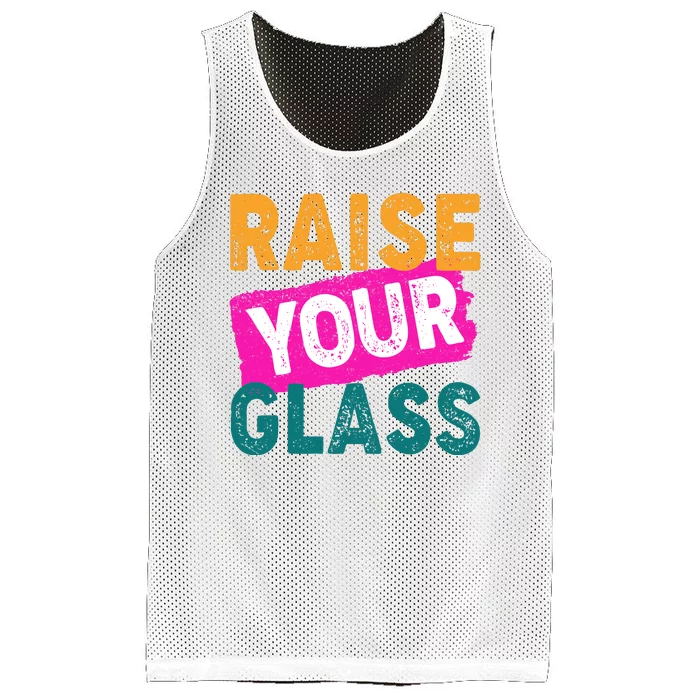 Raise Your Glass Mesh Reversible Basketball Jersey Tank