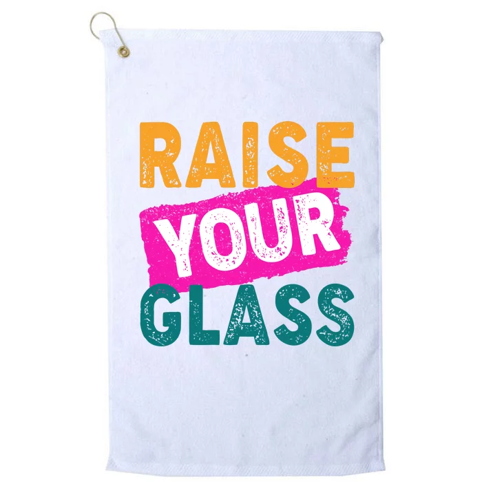 Raise Your Glass Platinum Collection Golf Towel