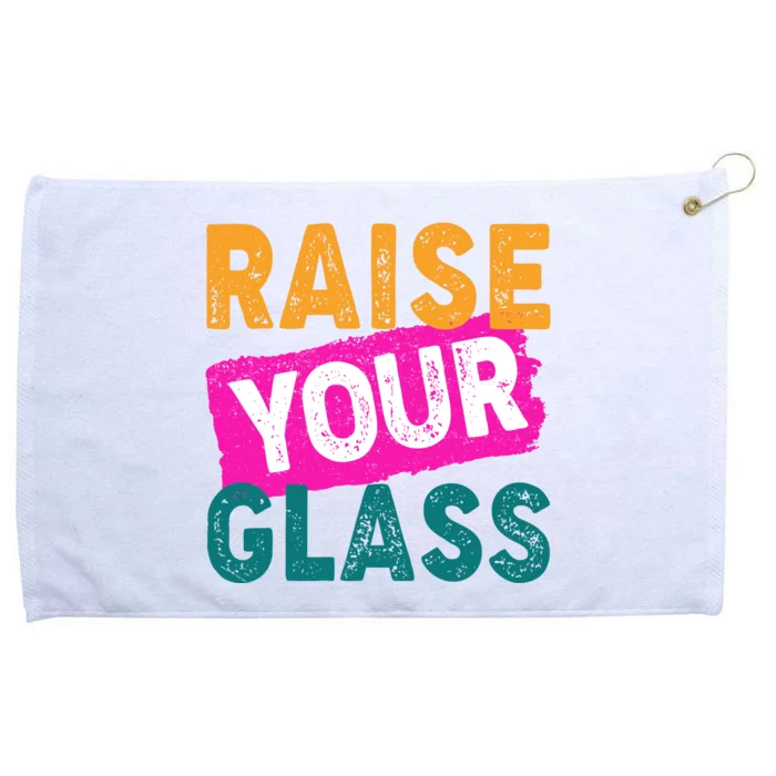 Raise Your Glass Grommeted Golf Towel