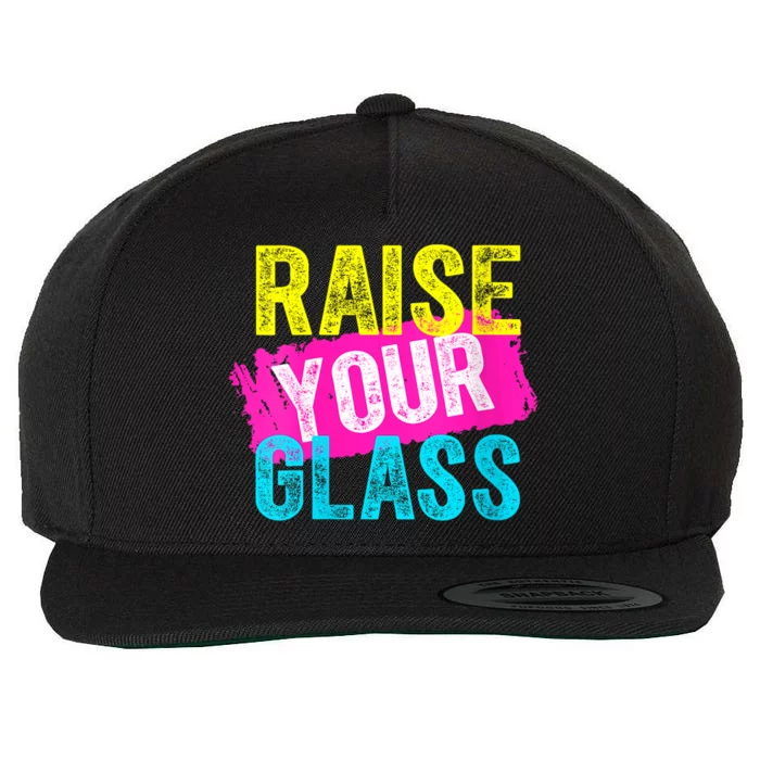 Raise Your Glass Wool Snapback Cap