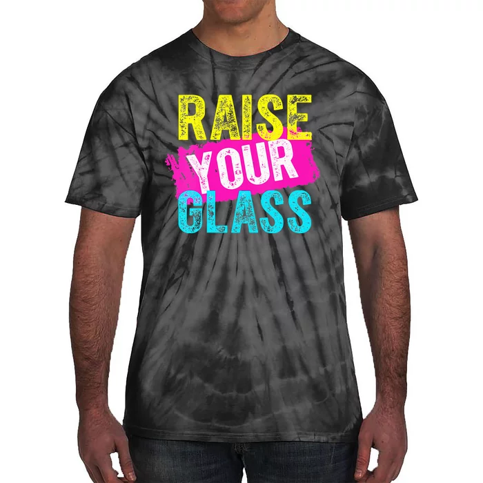 Raise Your Glass VNeck Tie-Dye T-Shirt