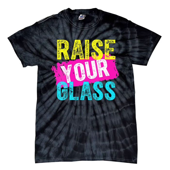 Raise Your Glass VNeck Tie-Dye T-Shirt