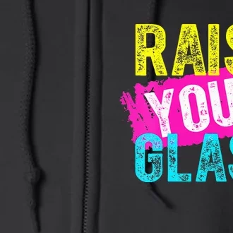 Raise Your Glass VNeck Full Zip Hoodie