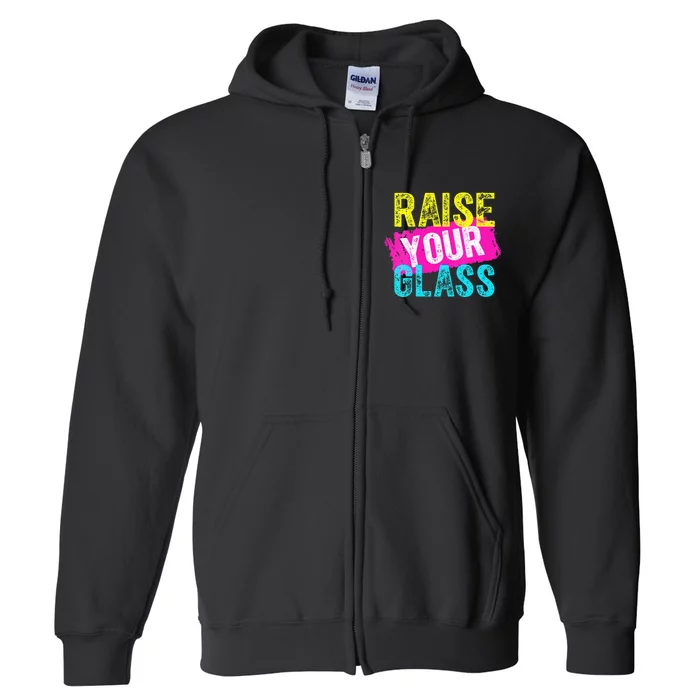 Raise Your Glass VNeck Full Zip Hoodie