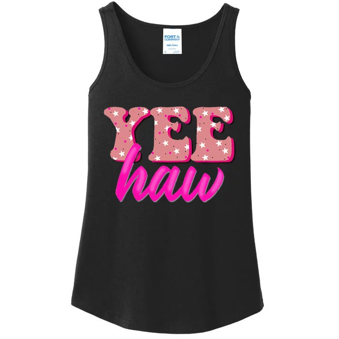 Retro Yee Haw Howdy Rodeo Ladies Essential Tank