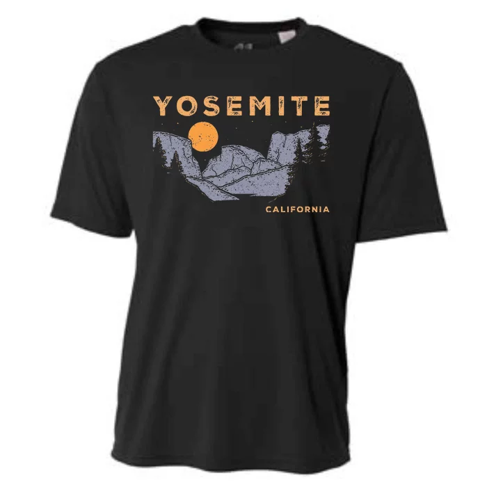 Retro Yosemite Halfdome National Park Vintage Cooling Performance Crew T-Shirt