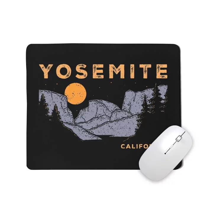 Retro Yosemite Halfdome National Park Vintage Mousepad