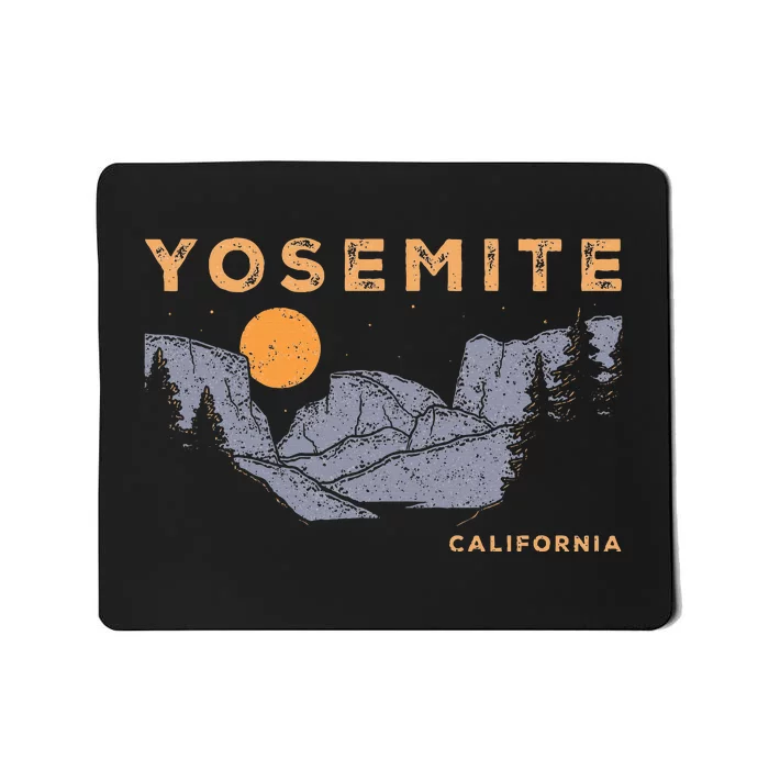 Retro Yosemite Halfdome National Park Vintage Mousepad