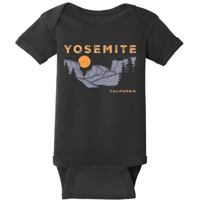 Retro Yosemite Halfdome National Park Vintage Baby Bodysuit