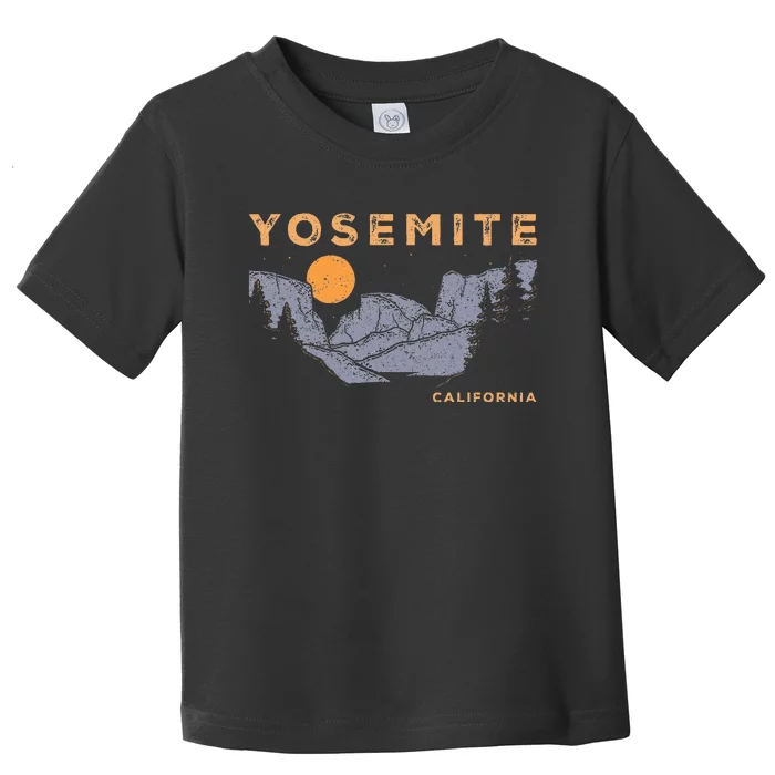 Retro Yosemite Halfdome National Park Vintage Toddler T-Shirt