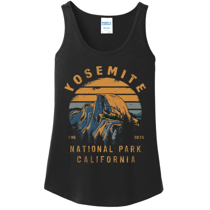 Retro Yosemite Halfdome National Park Vintage Ladies Essential Tank