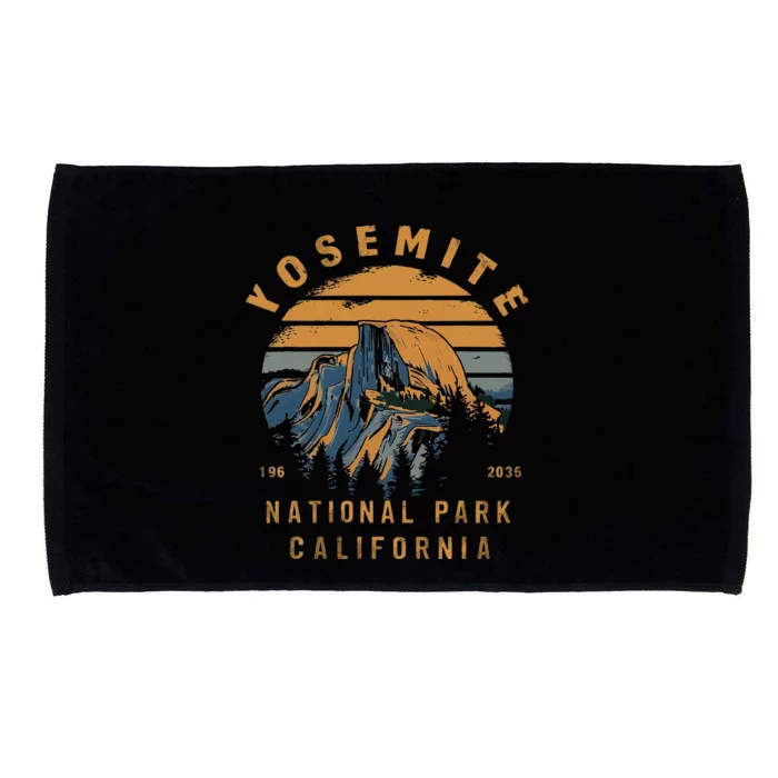 Retro Yosemite Halfdome National Park Vintage Microfiber Hand Towel