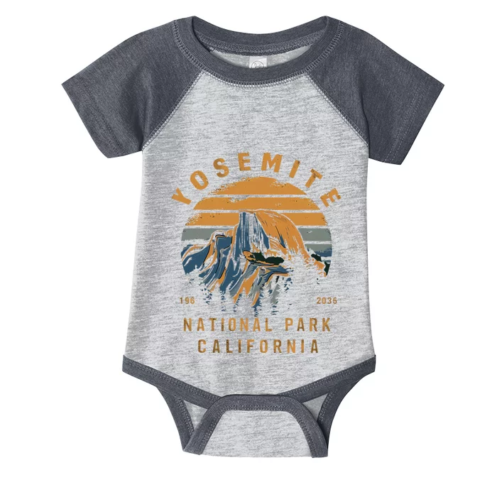 Retro Yosemite Halfdome National Park Vintage Infant Baby Jersey Bodysuit