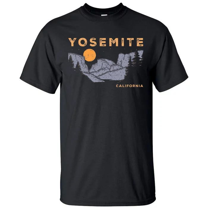 Retro Yosemite Halfdome National Park Vintage Tall T-Shirt