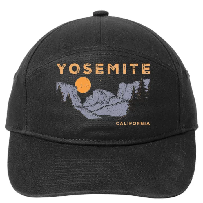 Retro Yosemite Halfdome National Park Vintage 7-Panel Snapback Hat