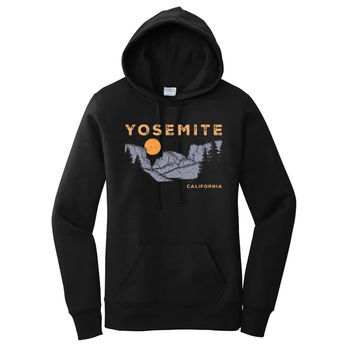 Retro Yosemite Halfdome National Park Vintage Women's Pullover Hoodie